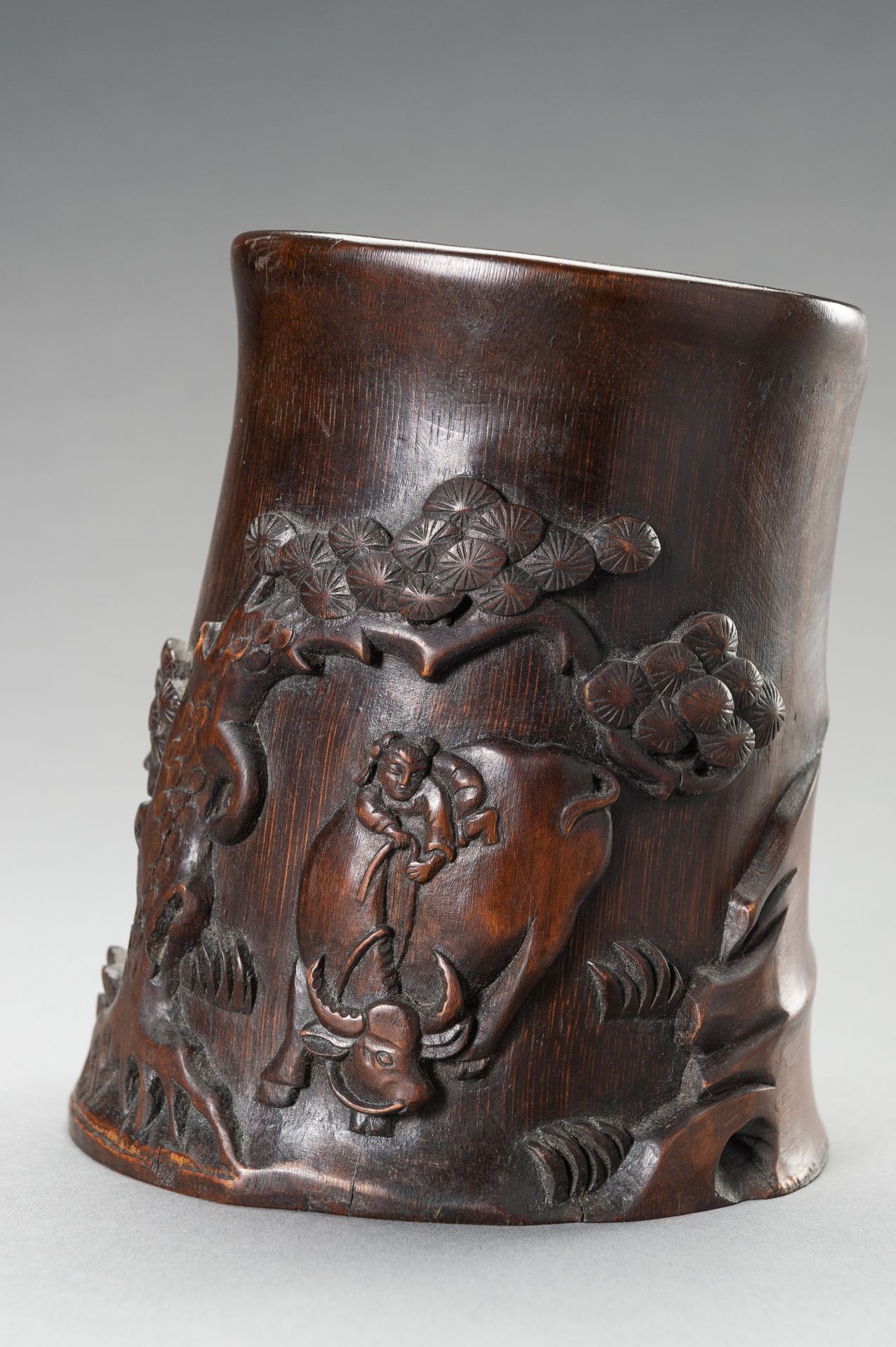 A BAMBOO BITONG WITH OX AND BOY, REPUBLIC PERIOD - Bild 2 aus 9