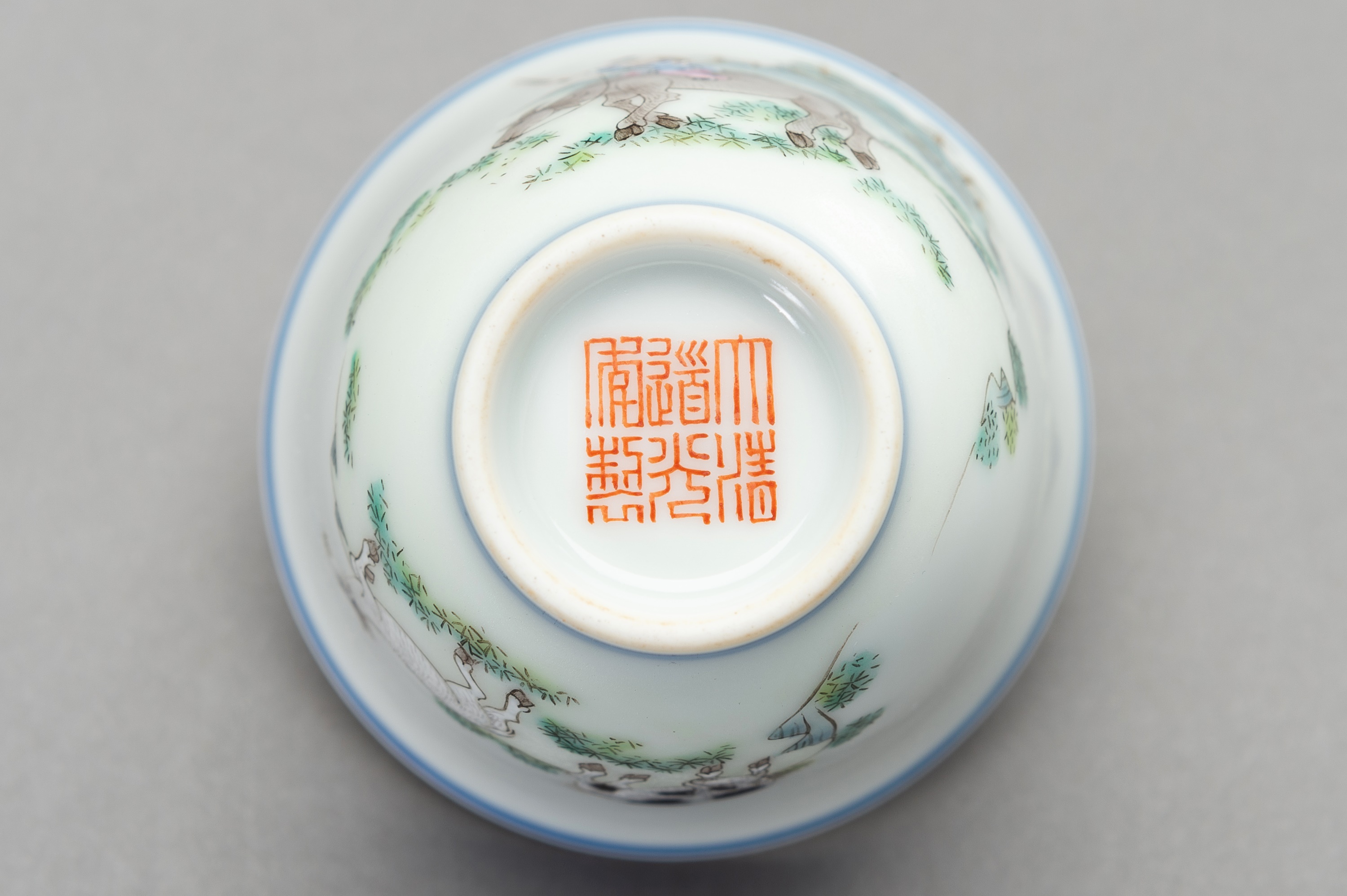 A 'BOY ON OX' PORCELAIN CUP, QING - Image 10 of 10