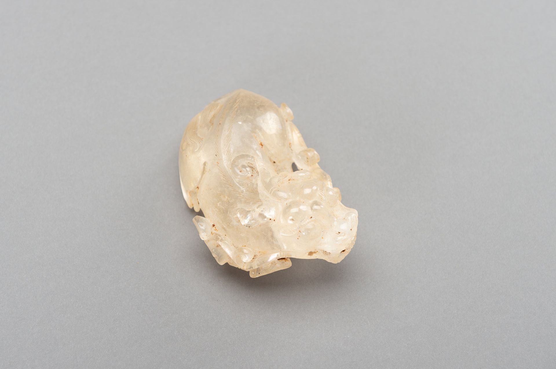 A FINE ROCK CRYSTAL 'BIXIE AND LINGZHI' GROUP, QING DYNASTY - Image 9 of 13