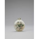 AN INSIDE-PAINTED GLASS 'BUDDHIST DISCIPLES' SNUFF BOTTLE, 20TH CENTURY