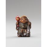 A LACQUERED WOOD NETSUKE OF DAIKOKU