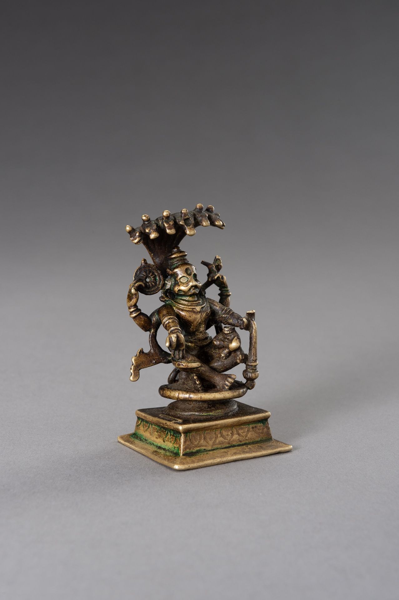 A BRONZE FIGURE OF LAKSHMI NARASIMHA - Image 5 of 8