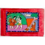 AN INDIAN MINIATURE PAINTING OF RAMA WITH AXE