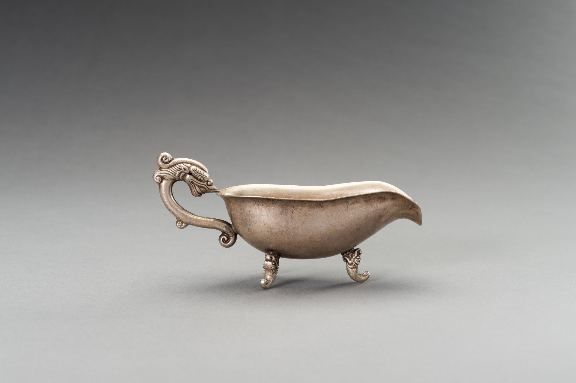 A METAL 'DRAGON' LIBATION CUP, 1930s - Image 9 of 11