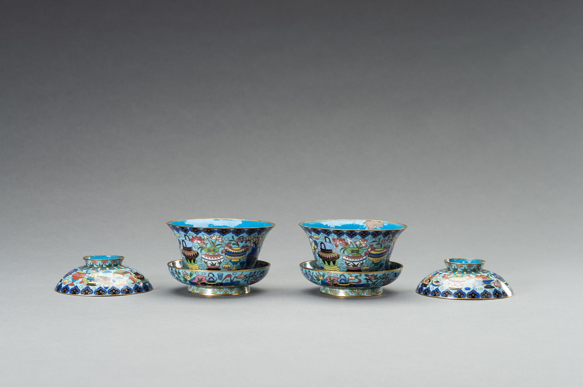 A GROUP OF SIX CLOISONNE VESSELS, 19th CENTURY - Image 4 of 14