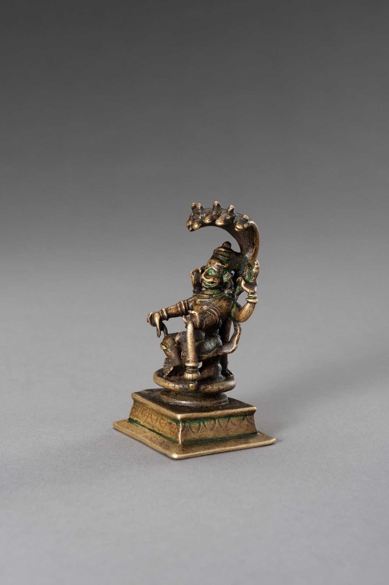 A BRONZE FIGURE OF LAKSHMI NARASIMHA - Image 3 of 8