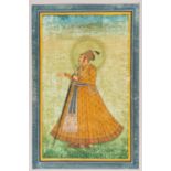 AN INDIAN MINIATURE PAINTING OF A MAHARAJA