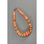 A MOMO CORAL AND GILT SILVER NECKLACE