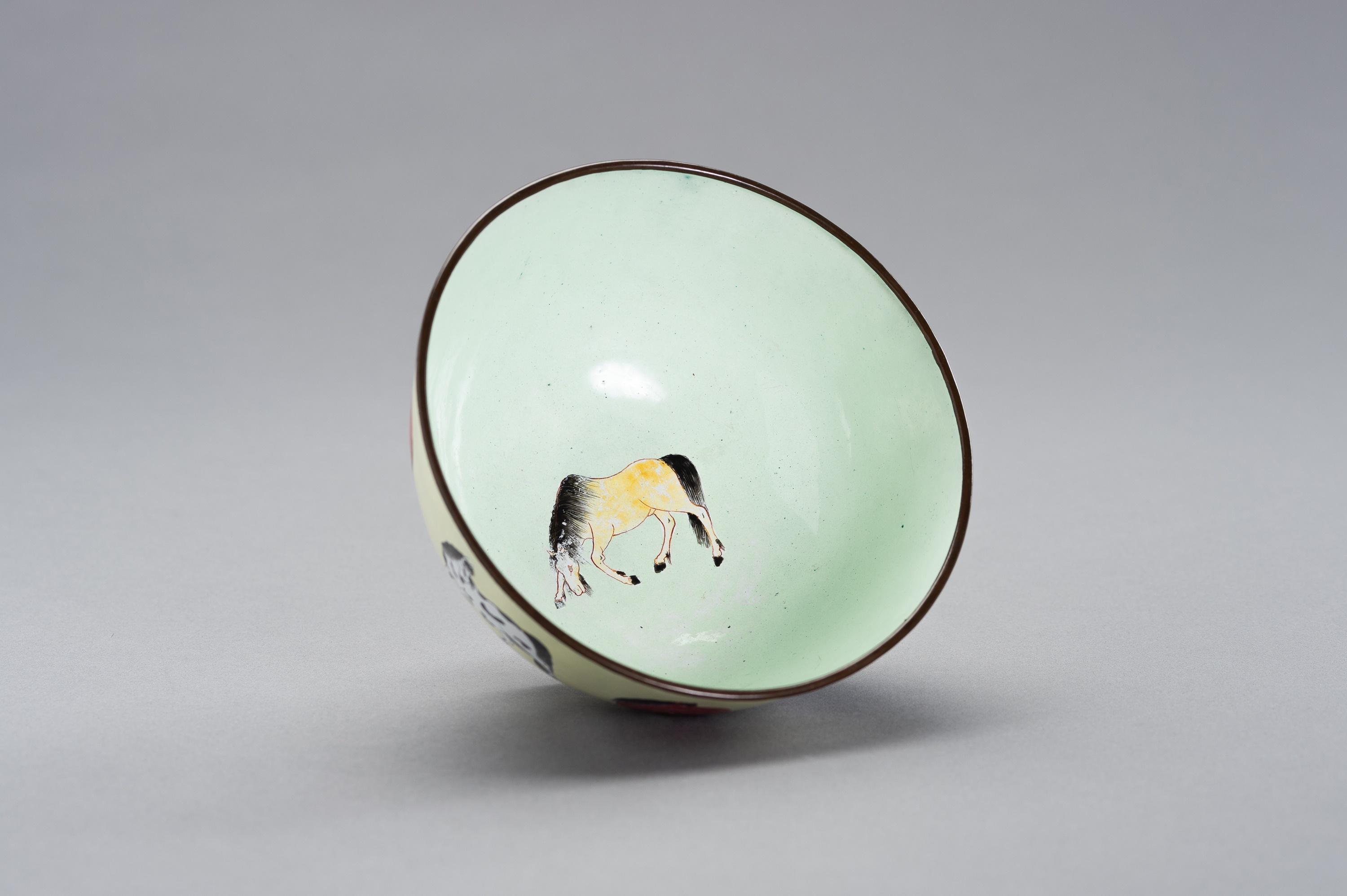 AN ENAMEL ON COPPER 'WANG MU' BOWL - Image 7 of 9