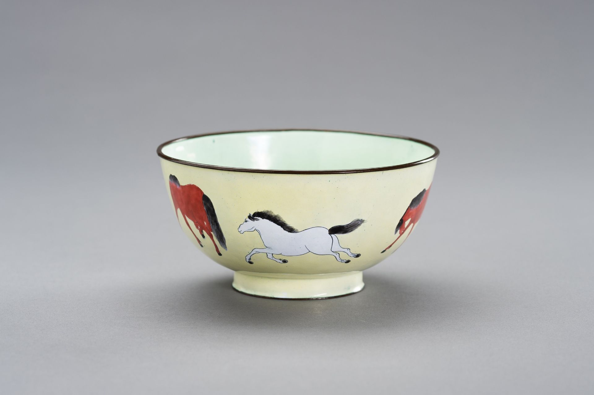 AN ENAMEL ON COPPER 'WANG MU' BOWL - Image 5 of 9