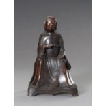 A MING-STYLE BRONZE FIGURE OF ZHENWU