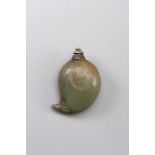 A MUGHAL-STYLE SPINACH GREEN JADE PERFUME BOTTLE