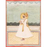 AN INDIAN MINIATURE PAINTING OF A RULER