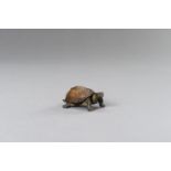 A MINIATURE BRONZE FIGURE OF A TORTOISE, REPUBLIC PERIOD