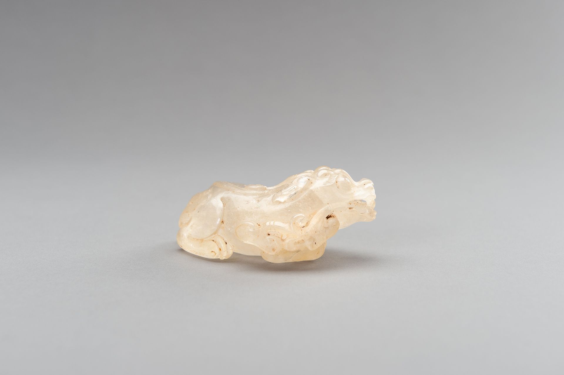 A FINE ROCK CRYSTAL 'BIXIE AND LINGZHI' GROUP, QING DYNASTY - Image 6 of 13