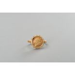 AN ANCIENT GANDHARAN COIN GOLD RING