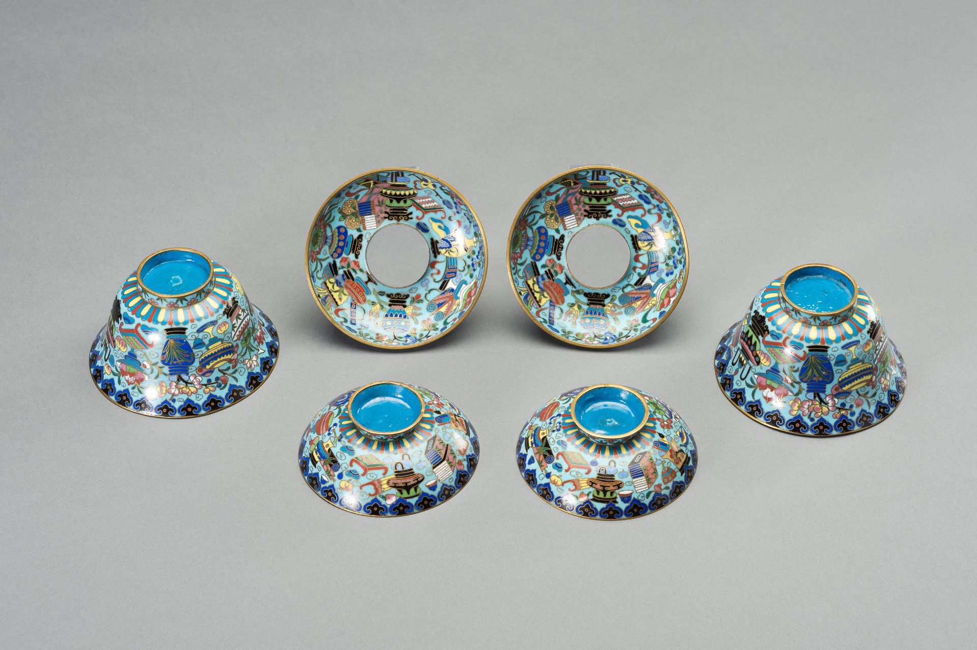 A GROUP OF SIX CLOISONNE VESSELS, 19th CENTURY - Image 14 of 14