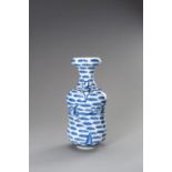 A BLUE AND WHITE 'CRANES' VASE, 1900s