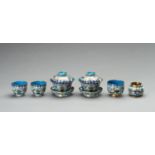 A GROUP OF SIX CLOISONNE VESSELS, 19th CENTURY