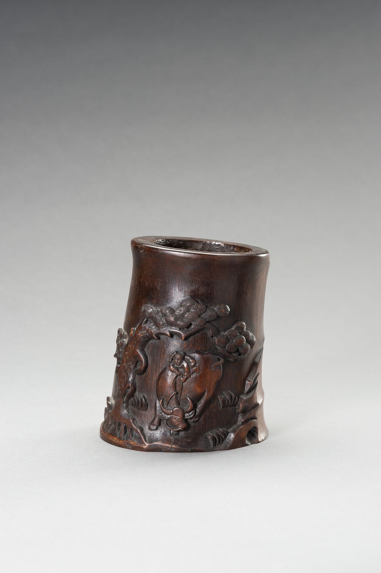 A BAMBOO BITONG WITH OX AND BOY, REPUBLIC PERIOD