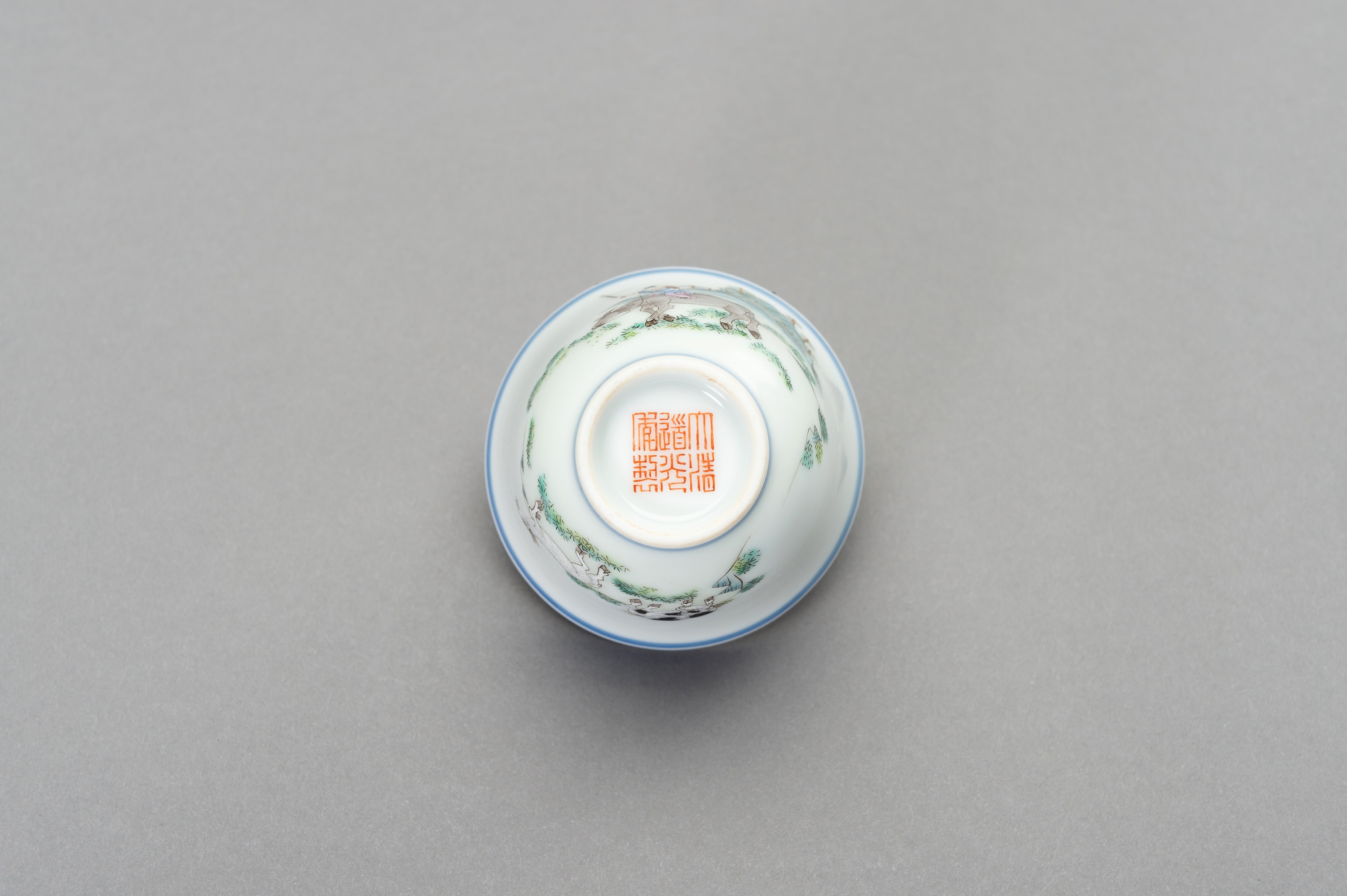 A 'BOY ON OX' PORCELAIN CUP, QING - Image 9 of 10