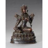 A BRONZE FIGURE OF TARA, 1900s