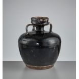 A CIZHOU BLACK-GLAZED EWER, SONG TO YUAN