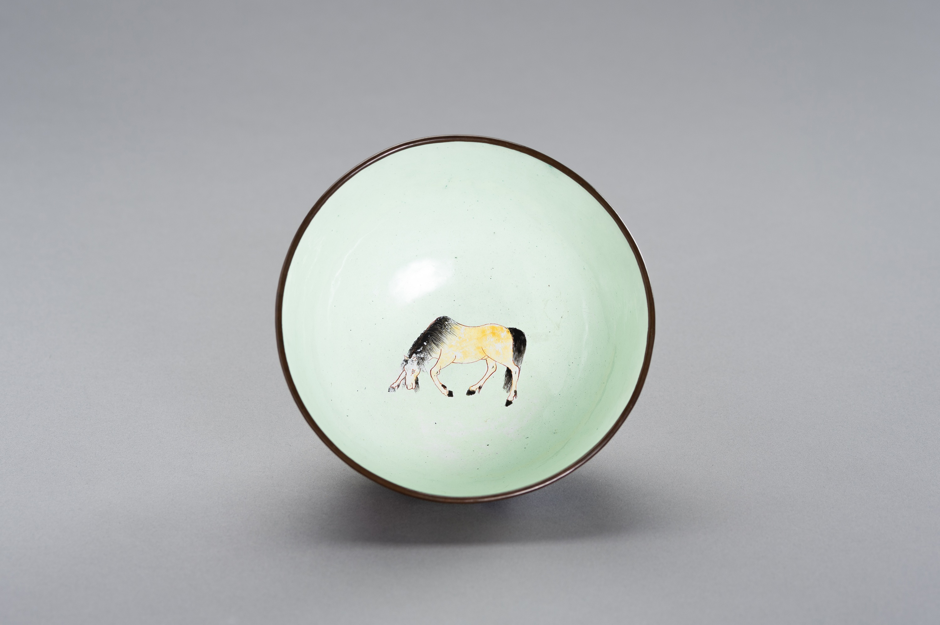 AN ENAMEL ON COPPER 'WANG MU' BOWL - Image 6 of 9