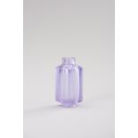 A TRANSPARENT LILAC GLASS LADY'S SNUFF BOTTLE