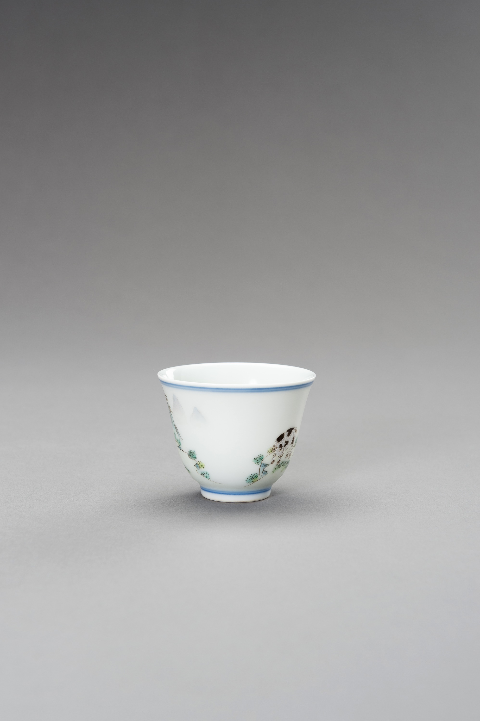 A 'BOY ON OX' PORCELAIN CUP, QING - Image 6 of 10