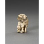 MASAYUME: A MARINE IVORY NETSUKE OF A SHISHI