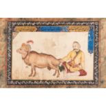 A STUDY OF A YOUNG MAN AND A RAM, AFTER REZA ABBASI