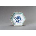 A HEXAGONAL PORCELAIN BOWL, XIANFENG MARK AND PERIOD