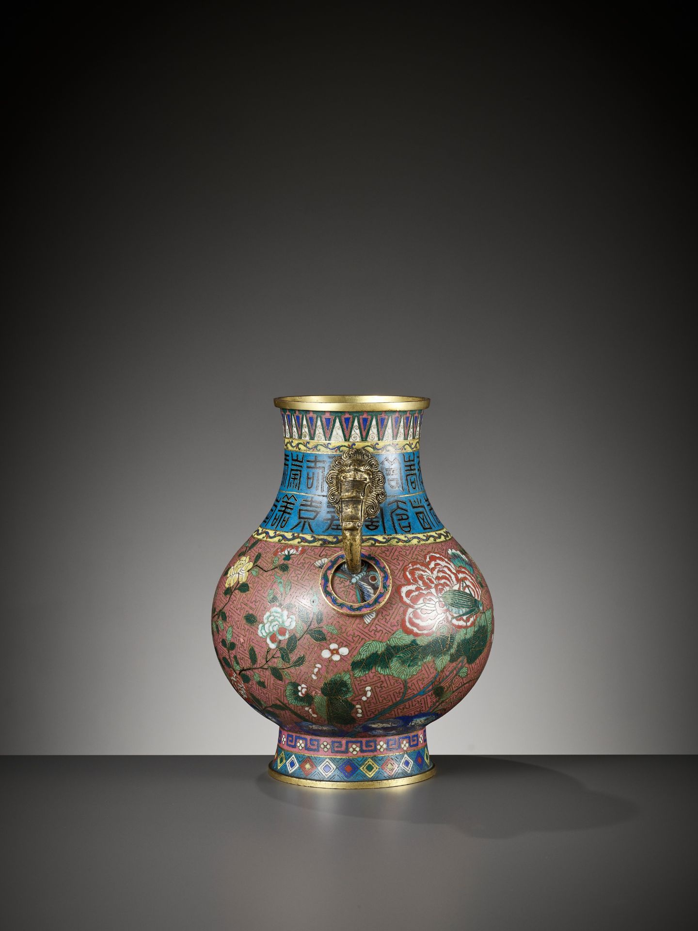 A GILT-BRONZE AND CLOISONNE ENAMEL 'CRICKET' VASE, HU, JIAQING PERIOD - Image 11 of 14