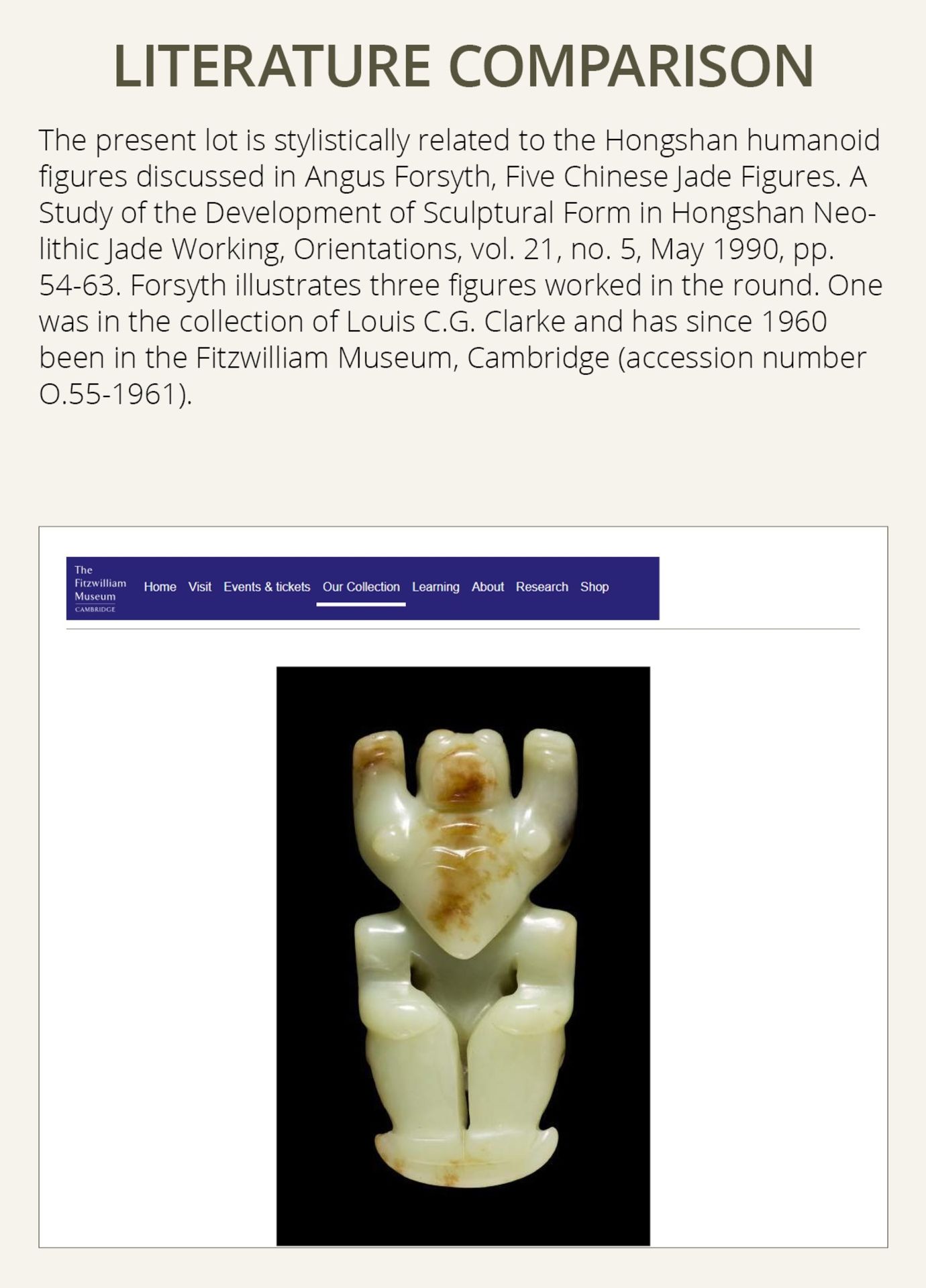 A RARE YELLOW AND RUSSET JADE 'HUMANOID FIGURE' PENDANT, HONGSHAN CULTURE - Image 8 of 10