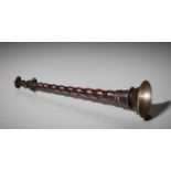 A BRASS AND WOOD OBOE, HAIDI, 18TH-19TH CENTURY