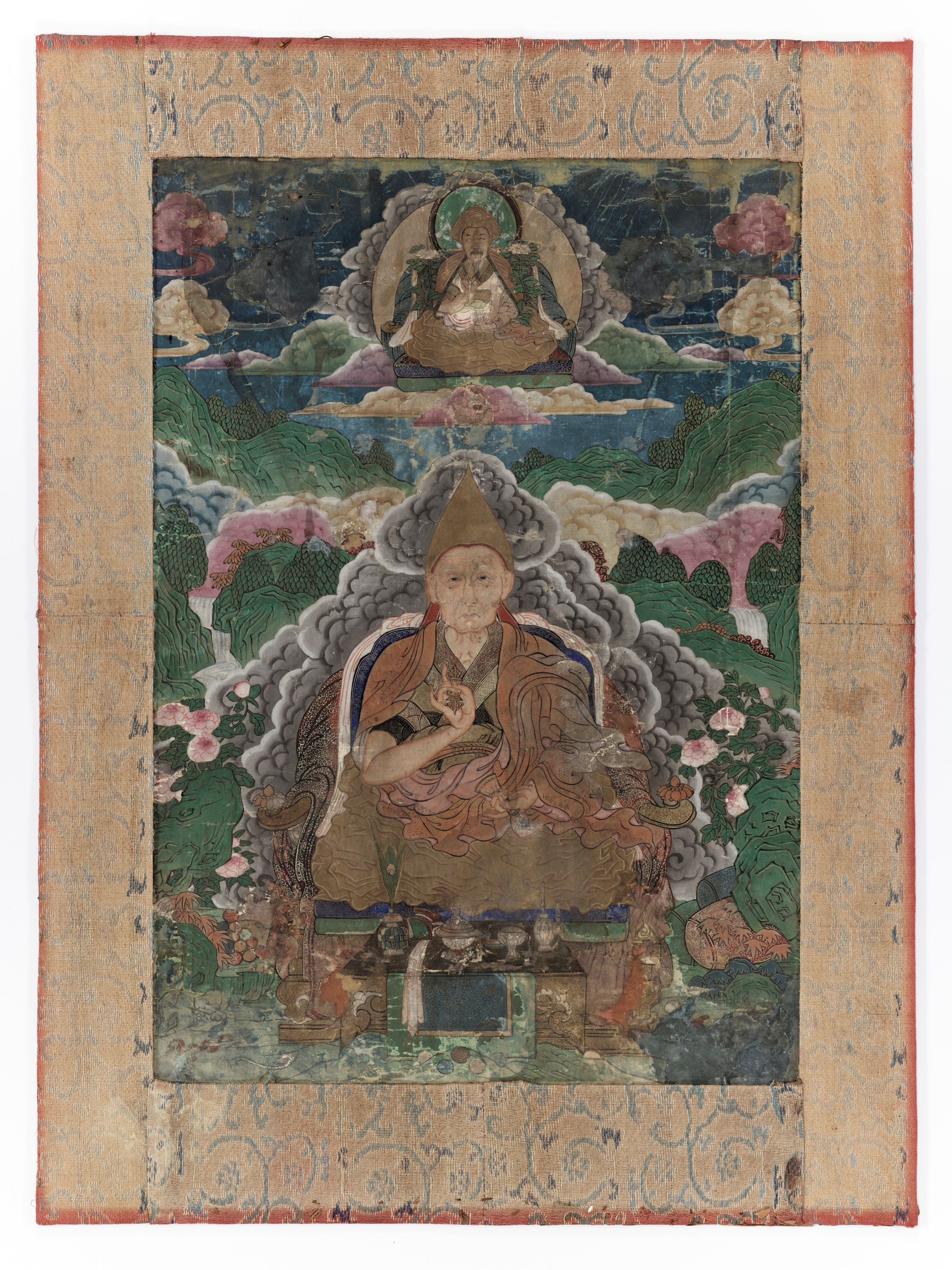 A THANGKA OF A LAMA AND CHANGKYA RÃ–LPE DORJE (1717-1786), QIANLONG PERIOD - Bild 7 aus 9