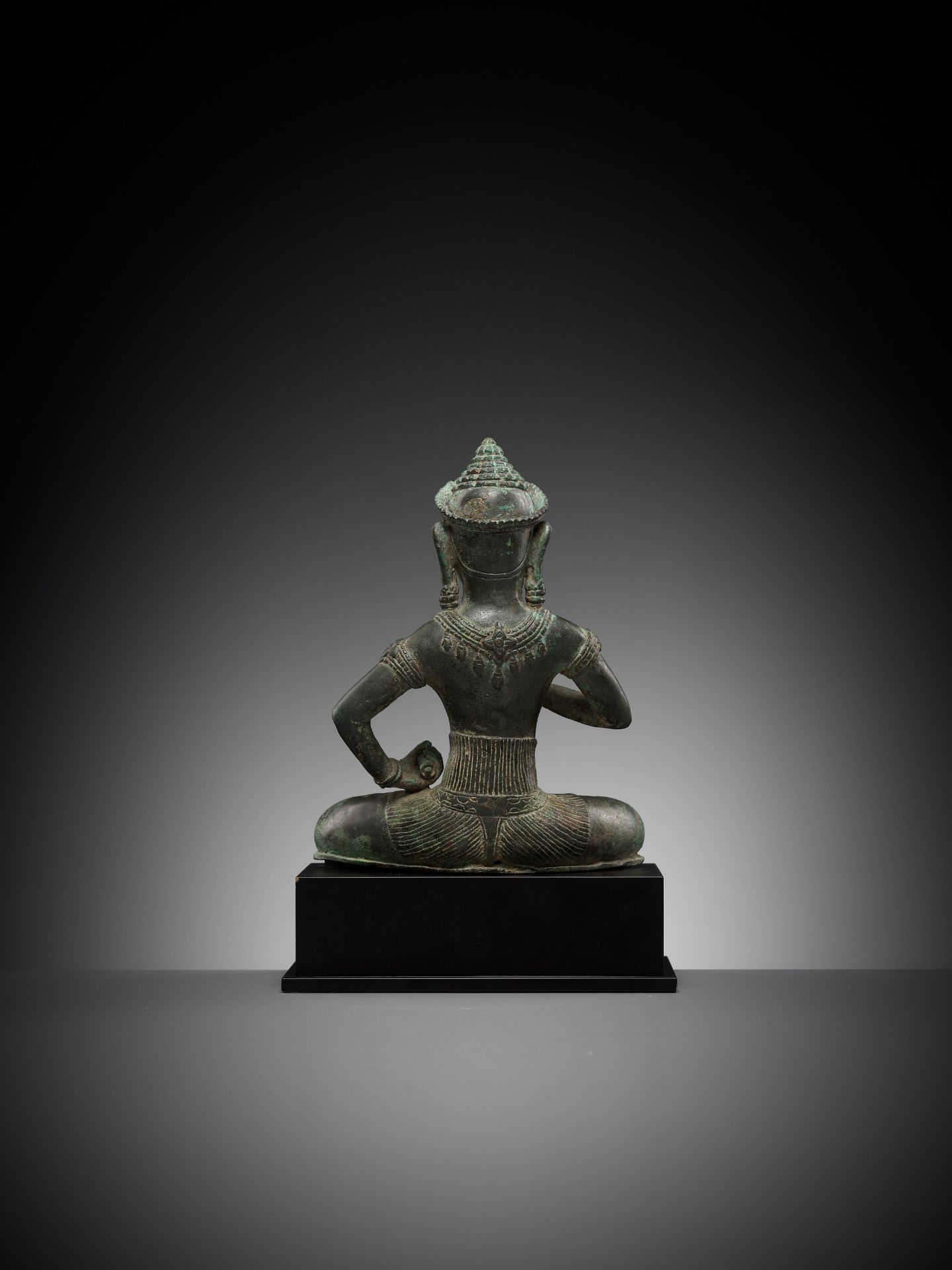 A BRONZE FIGURE OF VAJRASATTVA, BAYON STYLE, ANGKOR PERIOD - Image 8 of 12