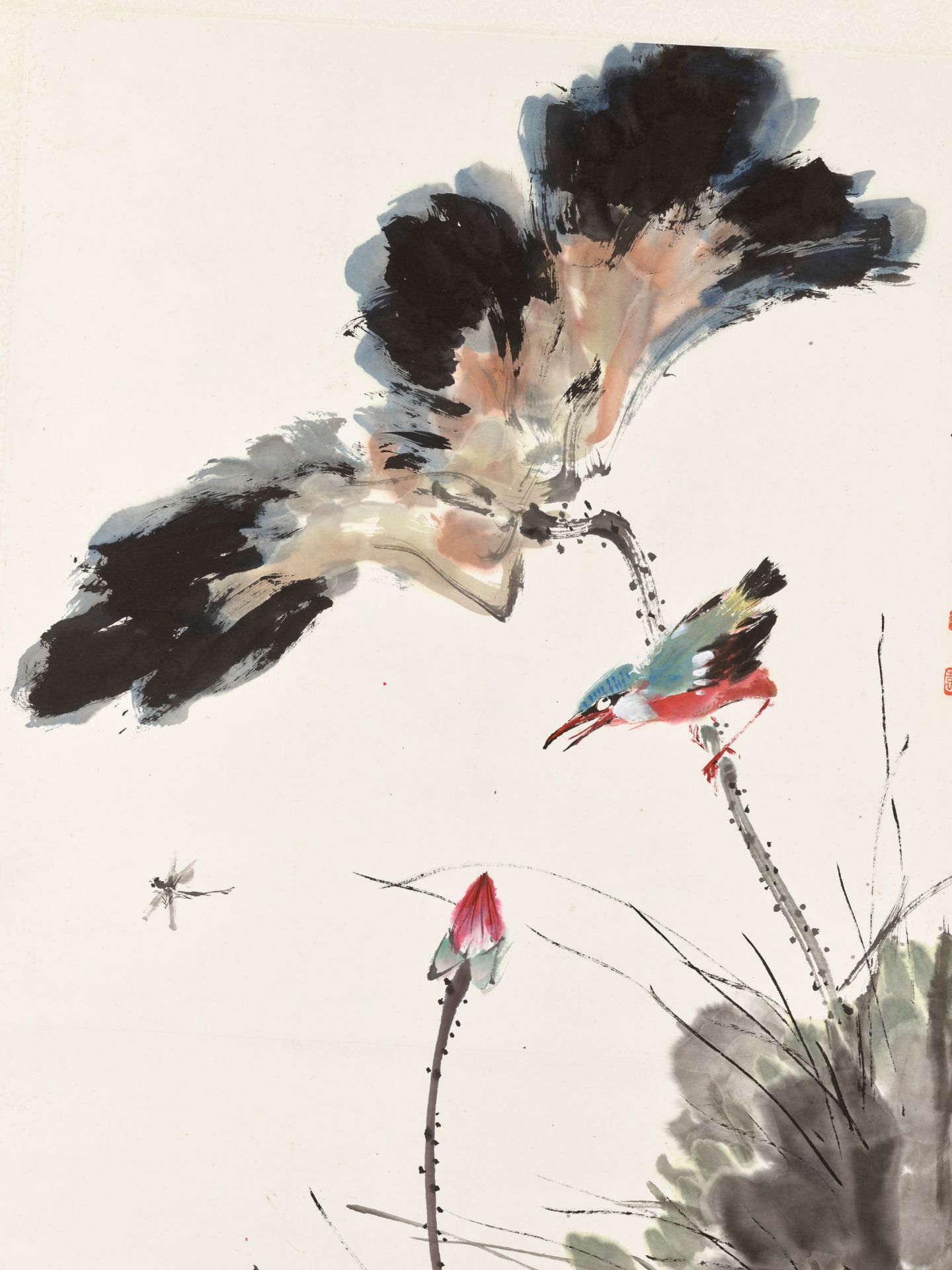 KINGFISHER AND LOTUS', BY WANG XUETAO (1903-1982) - Image 7 of 13