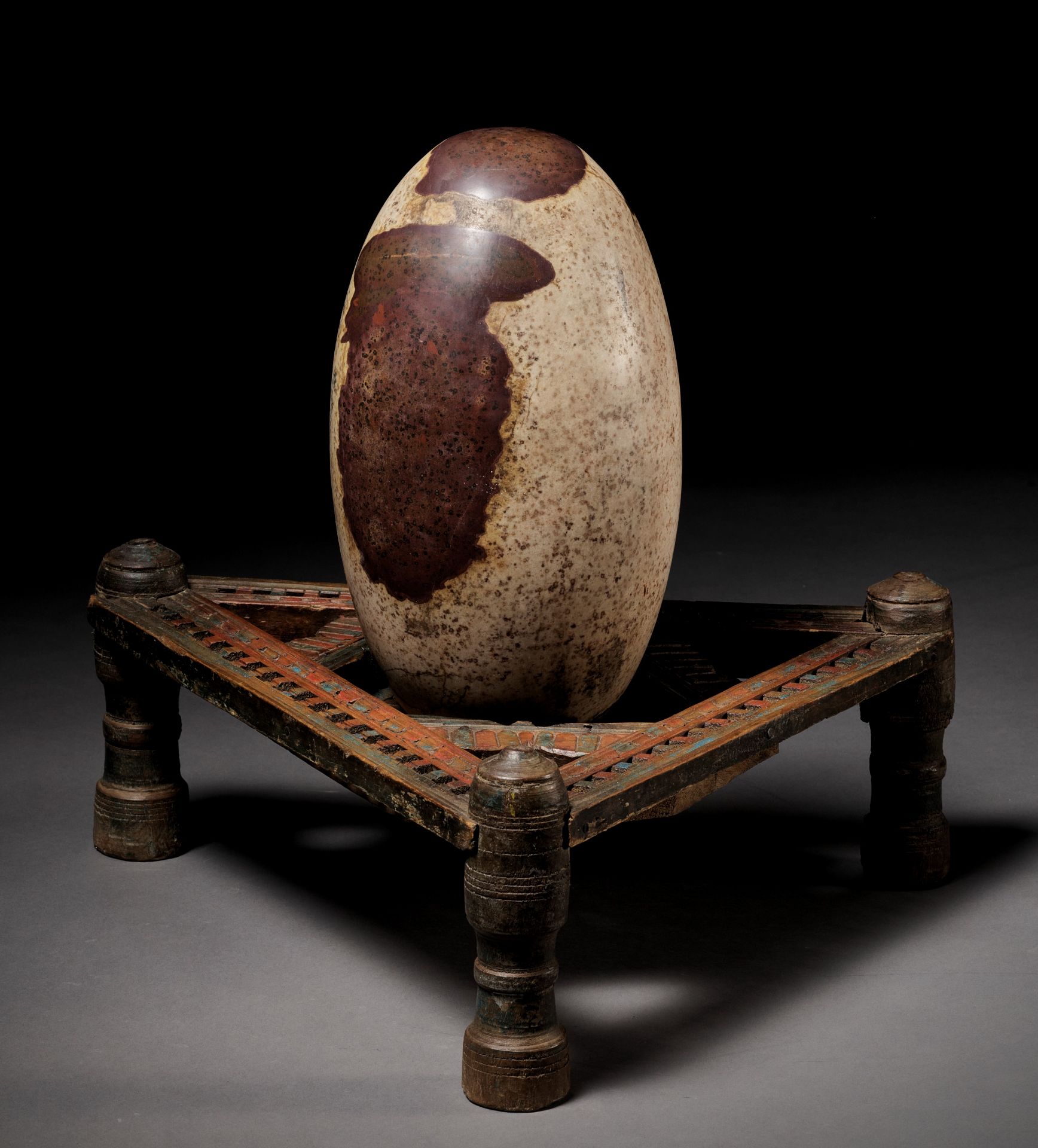 A LARGE AND MASSIVE 'COSMIC EGG', BRAHMANDA, INDIA, 19TH CENTURY