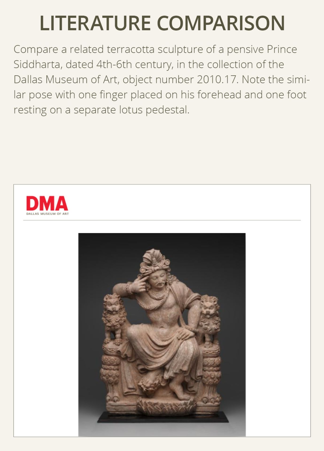 AN EXTRAORDINARILY RARE AND SPECTACULAR TERRACOTTA RELIEF OF A THINKING PRINCE SIDDHARTA UNDER THE B - Image 5 of 19