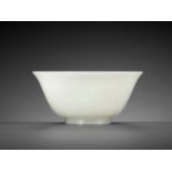 A WHITE JADE BOWL, QIANLONG PERIOD