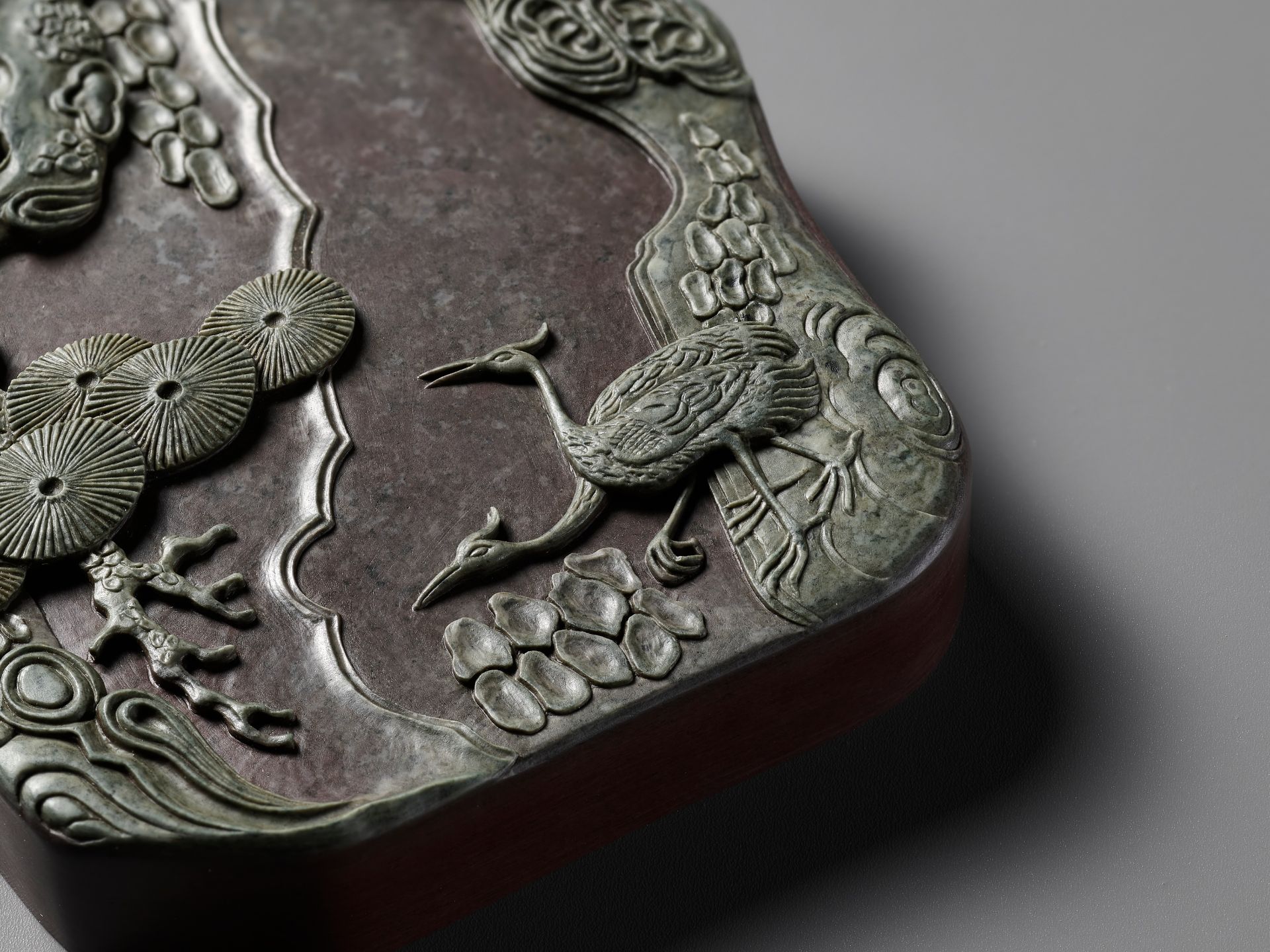 A SONGHUA INK STONE, BOX AND COVER, QIANLONG MARK AND PERIOD - Image 2 of 23