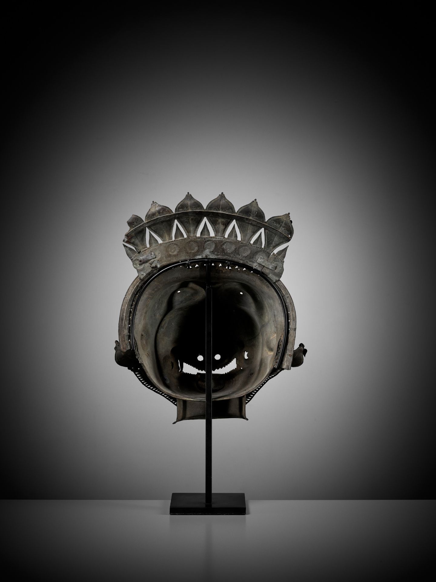 A LARGE BRONZE DANCER'S HEADPIECE IN THE FORM OF A PANJURLI BHUTA (BOAR SPIRIT DEITY) - Image 10 of 11