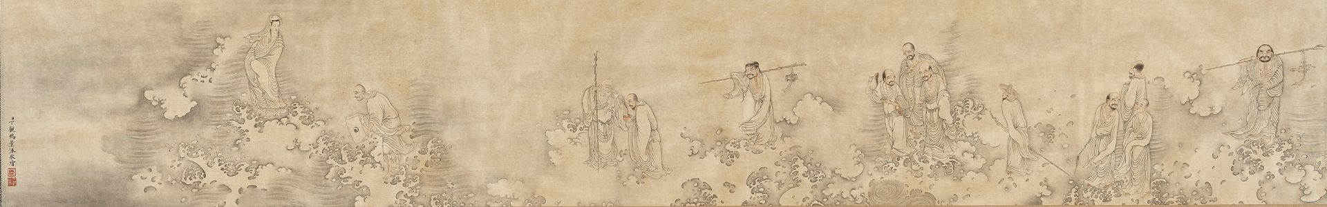 LUOHANS', ATTRIBUTED TO DING GUANPENG (ACTIVE 1708-1771) - Image 2 of 10