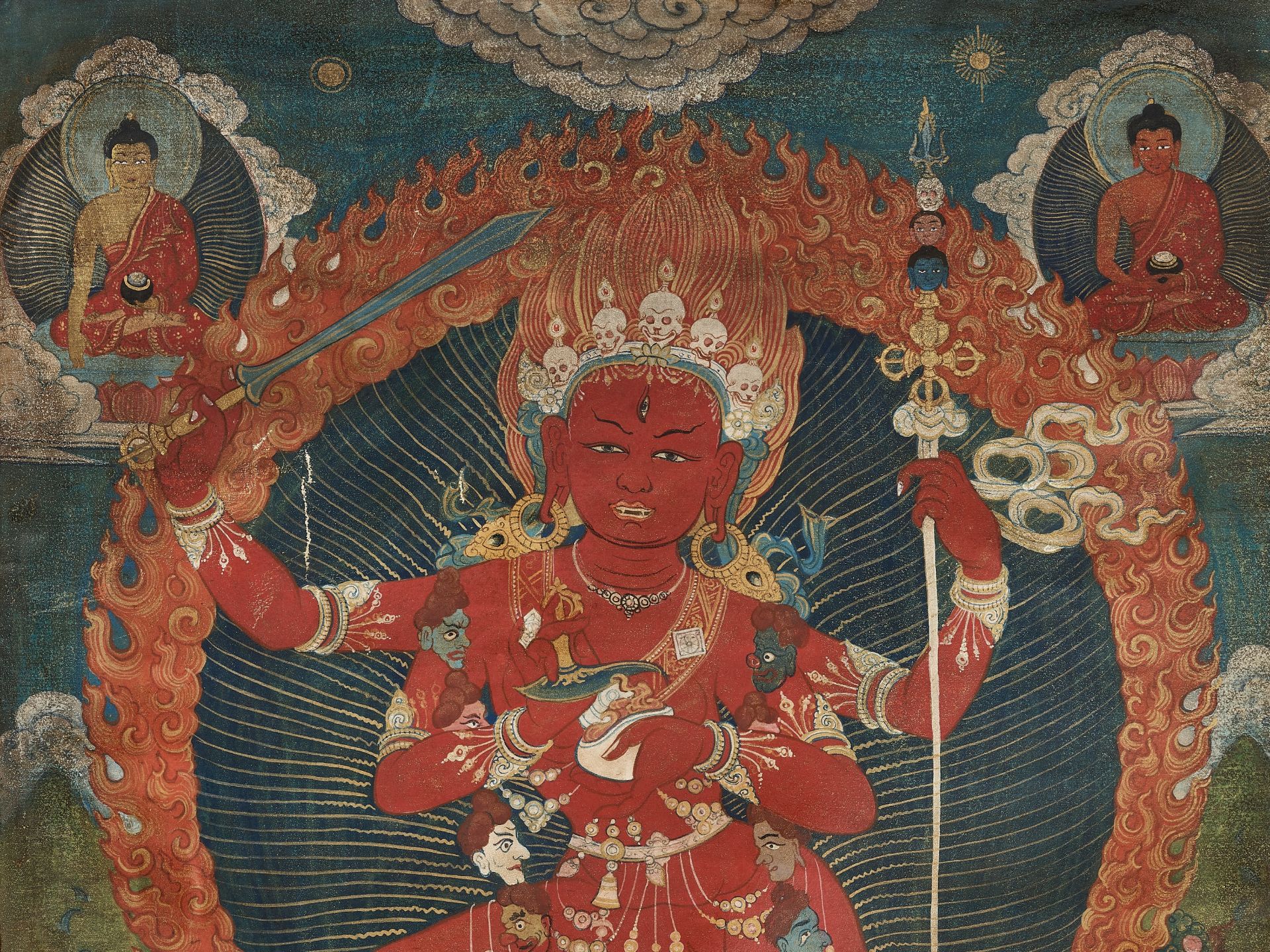 A THANGKA OF VAJRAVARAHI, TIBET, 18TH-19TH CENTURY - Image 3 of 10