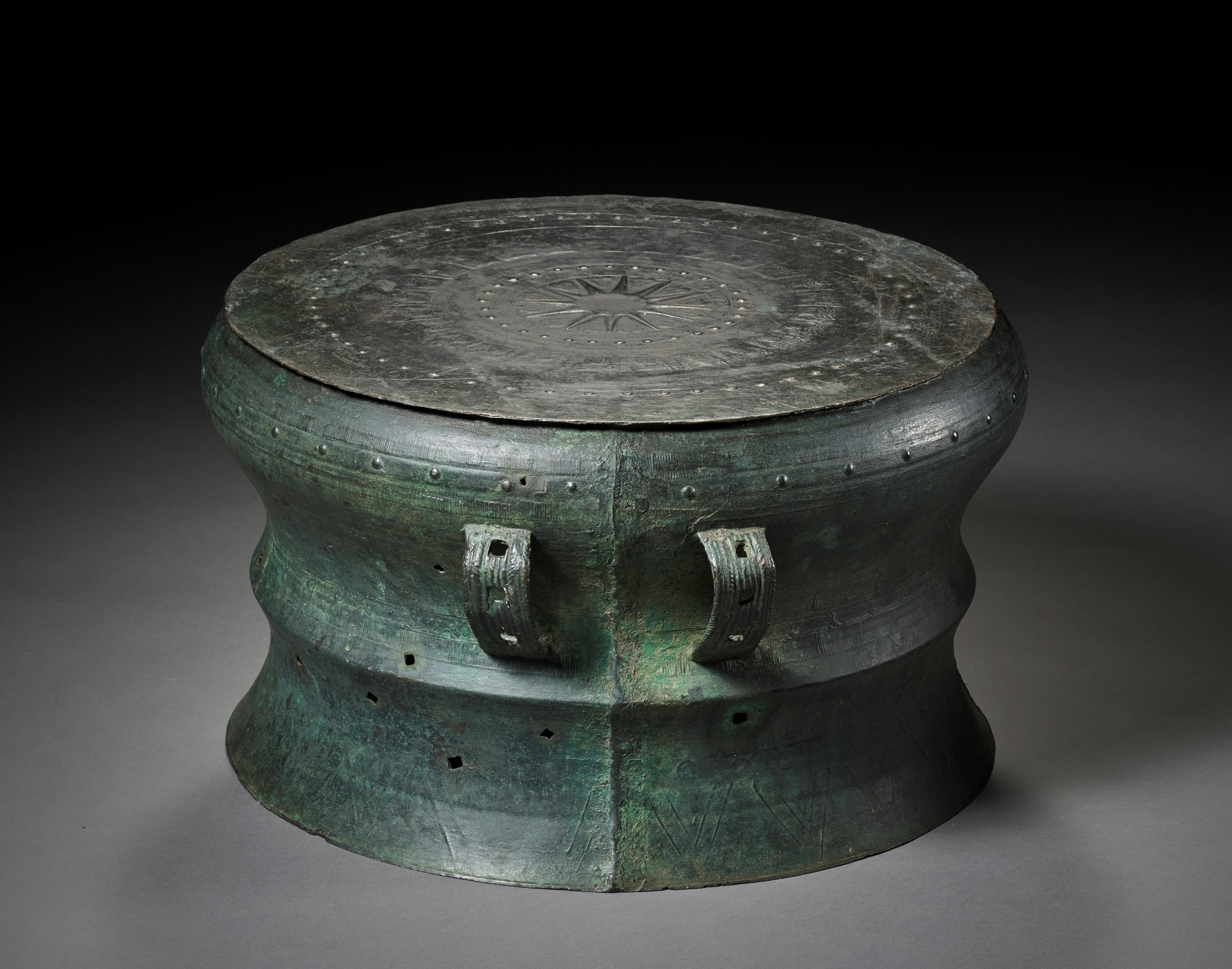 A BRONZE DRUM, HAN DYNASTY