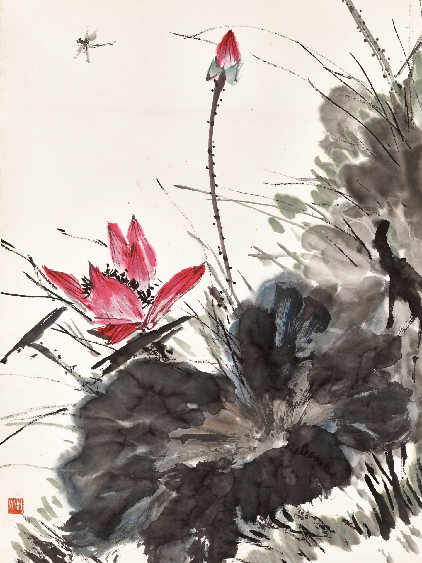 KINGFISHER AND LOTUS', BY WANG XUETAO (1903-1982) - Image 8 of 13