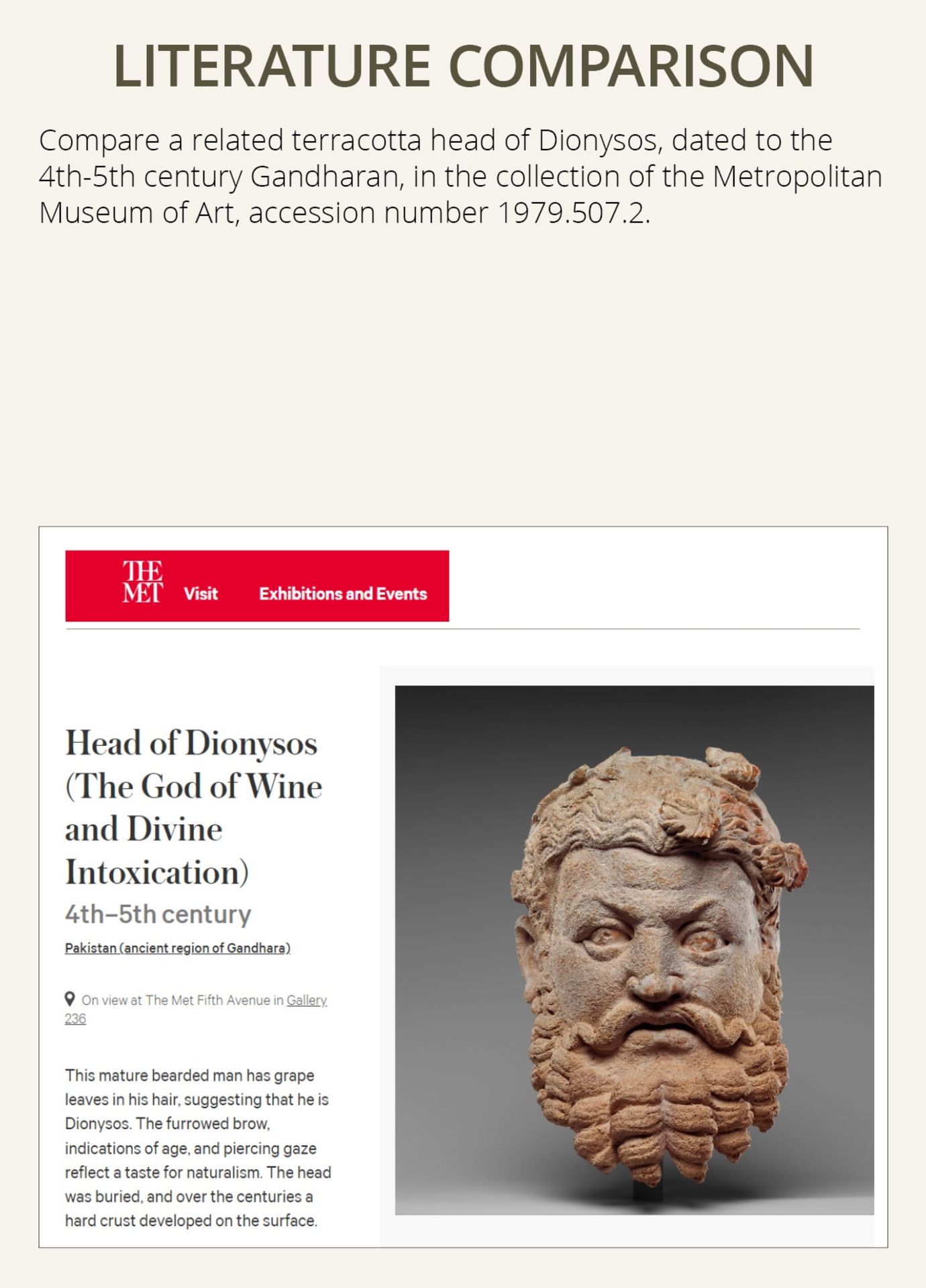 A LIFE-SIZED TERRACOTTA HEAD OF VAJRAPANI IN THE FORM OF HERACLES - Image 8 of 19