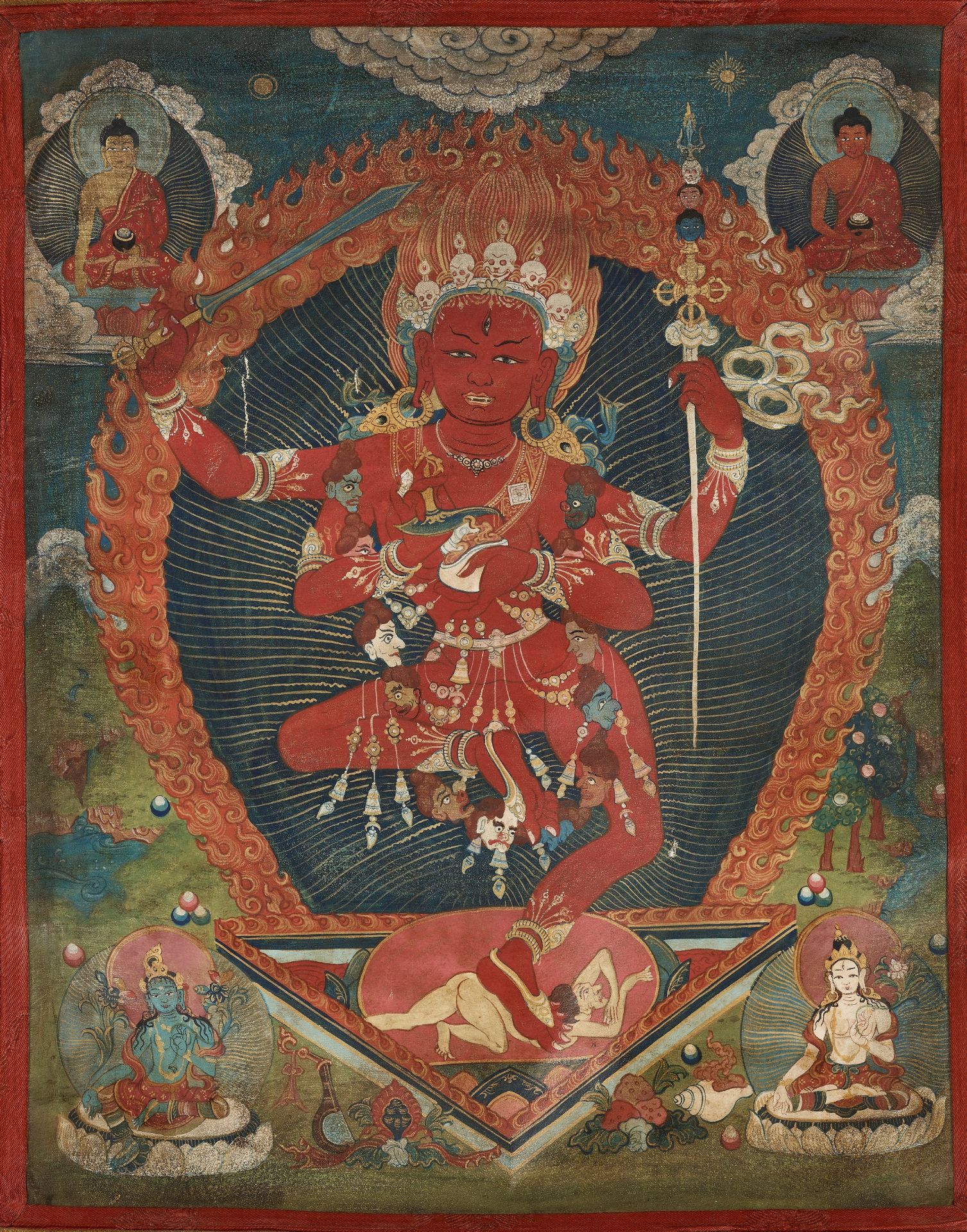 A THANGKA OF VAJRAVARAHI, TIBET, 18TH-19TH CENTURY